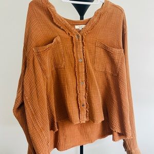 Burnt orange blouse